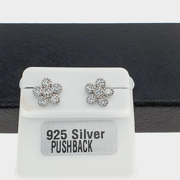 "925 sterling silver luxury CZ earrings for women/girls, Best for RJUS2232 - Picture 4 of 11